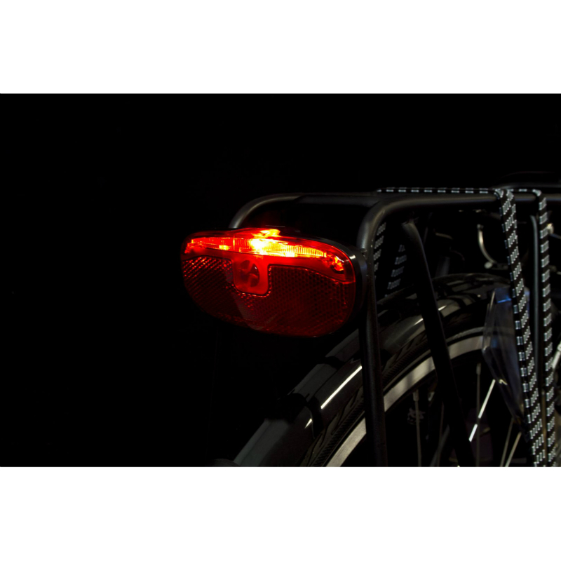 Éclairage vélo pour moyeu dynamo arrière sur porte-bagage Spanninga Lineo XD entraxe 50 et 80 mm noir - vue 6