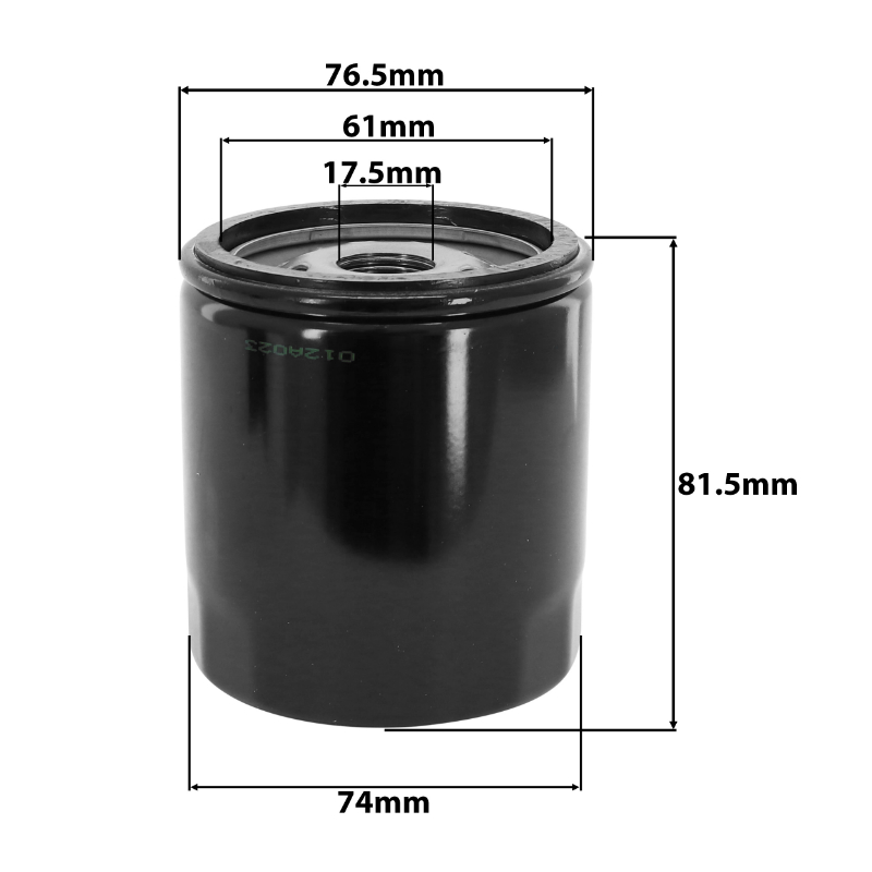 Filtre a huile moto adaptable harley-davidson 883 sportster, 1200 sportster, 1584 softail, 1690 electra glide (OEM: 63796-77 - 63805-80A - 63806-83) (76X92MM) -Hiflofiltro H170 - vue 2