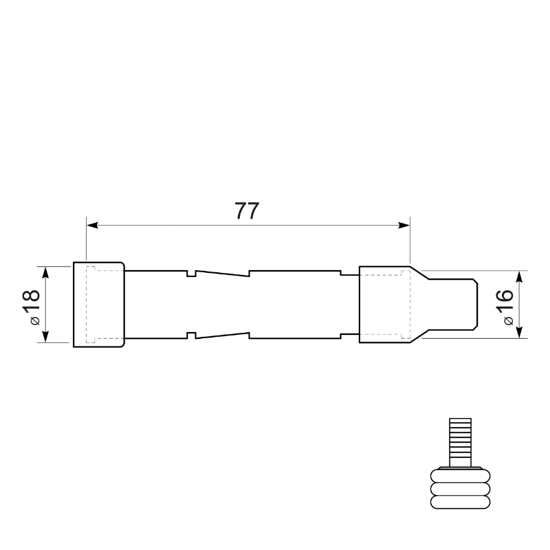 Antiparasite NGK SD10F pour bougie sans olive - vue 4