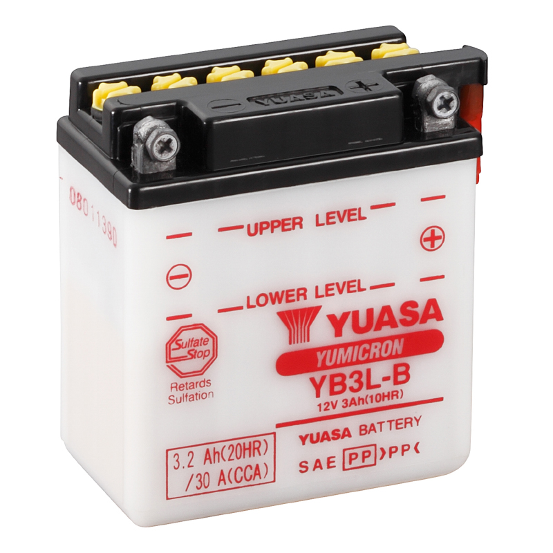 Batterie Yuasa YB3L-B 12V 3Ah Yamaha 125 DTR - vue 4