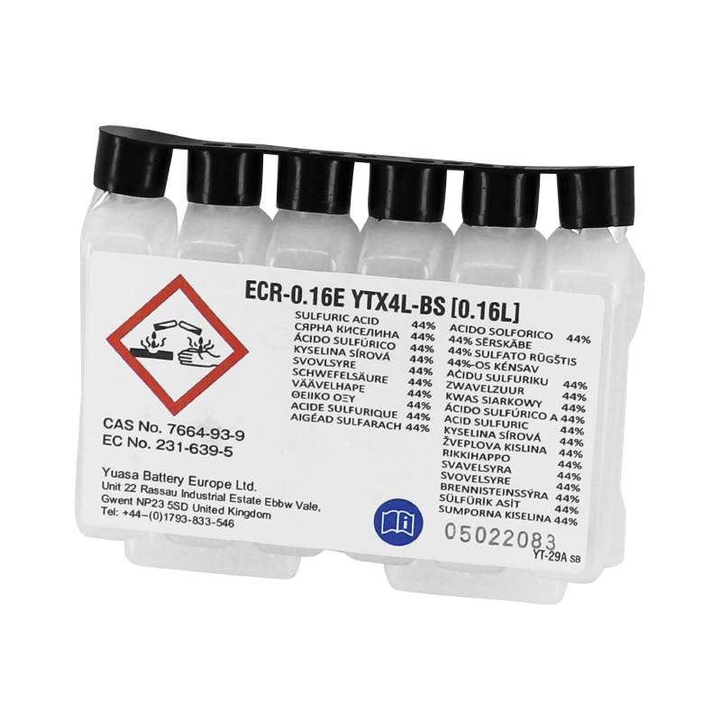 Batterie 12V 3 ah YTX4L-BS Yuasa MF sans entretien livree avec pack acide (lg114xl71xh86mm) - vue 3