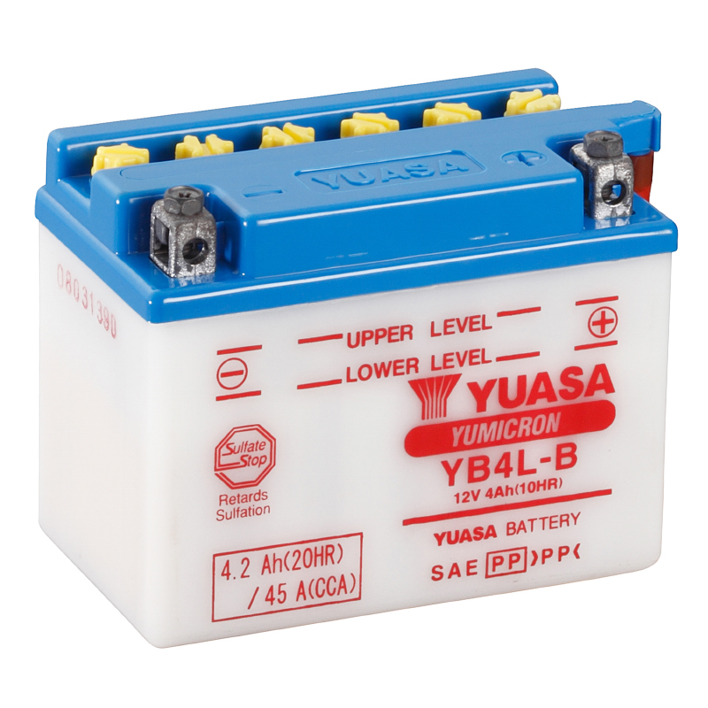 Batterie 12V 4 ah YB4L-B Yuasa yumicron conventionnelle avec entretien (lg121xl71xh93mm) - vue 4