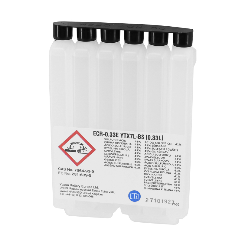 Batterie 12V 6 ah YTX7L-BS Yuasa MF sans entretien livree avec pack acide (lg114xl71xh131mm) - vue 3