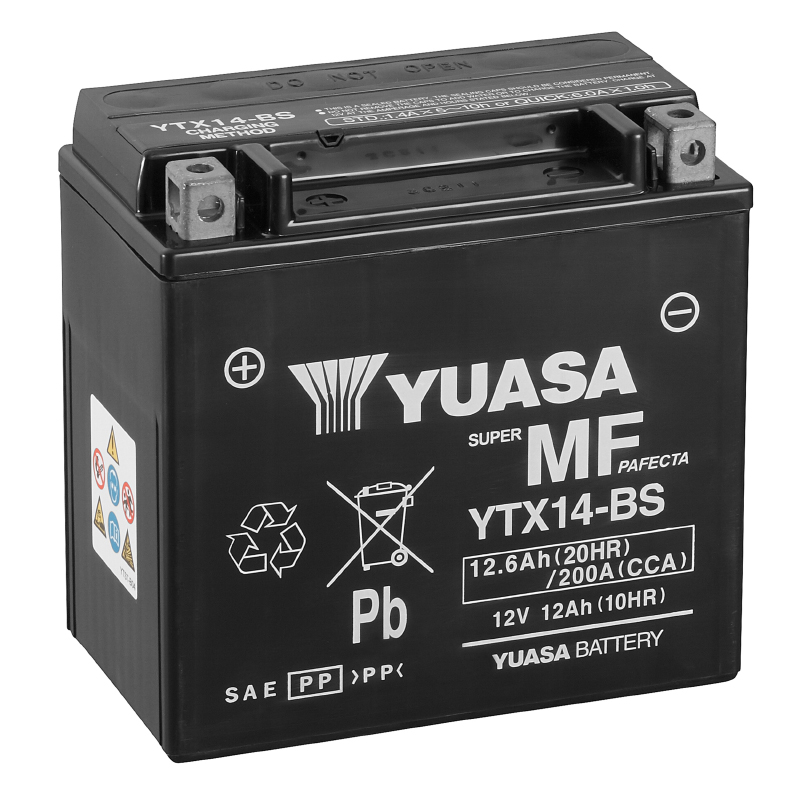 Batterie YUASA YTX14-BS - vue 3