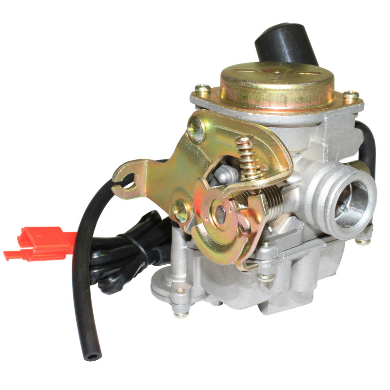 Carburateur adaptable Peugeot Kisbee 4T, V-Clic 4T, Kymco Agility 4T, SYM Orbit 4T, Baotian BT49QT 4T, scooter 50 chinois 4T GY6 139QMB (diam 19 mm) P2R - vue 2