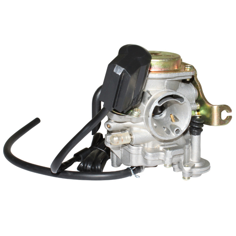 Carburateur adaptable Peugeot Kisbee 4T, V-Clic 4T, Kymco Agility 4T, SYM Orbit 4T, Baotian BT49QT 4T, scooter 50 chinois 4T GY6 139QMB (diam 19 mm) P2R - vue 4
