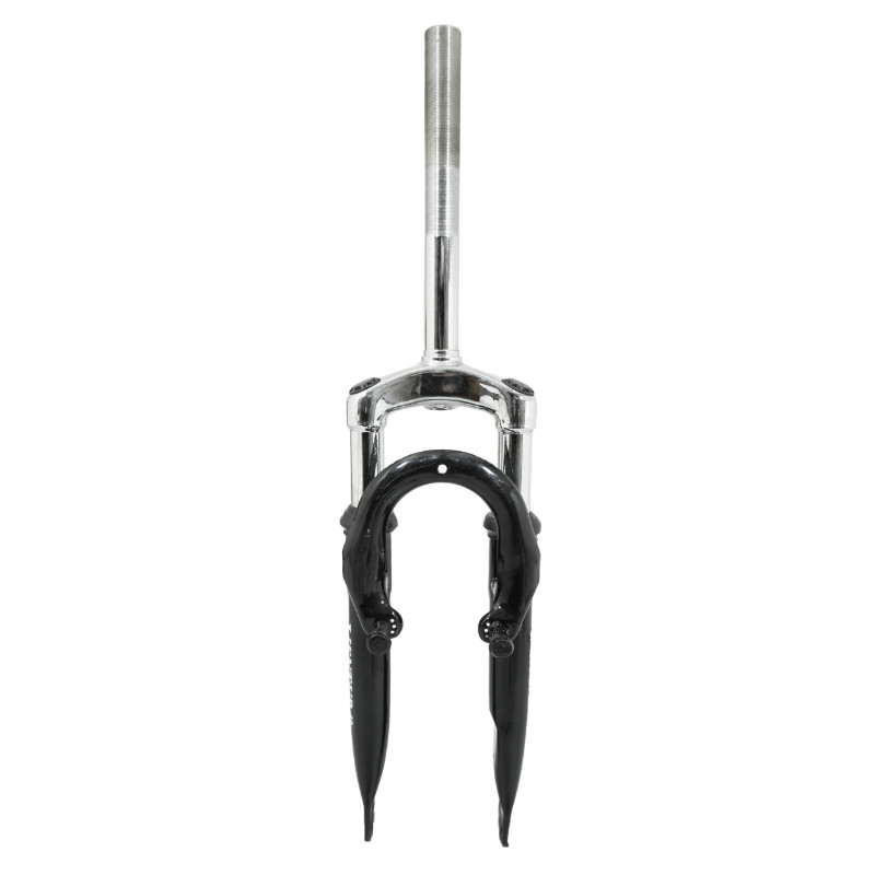 Fourche VTT 20 " M-W a suspension disque + v-brake acier ressort-elastomere noir deb. 50MM pivot (220-130MM) filete 1"-22,2 interieur - vue 2