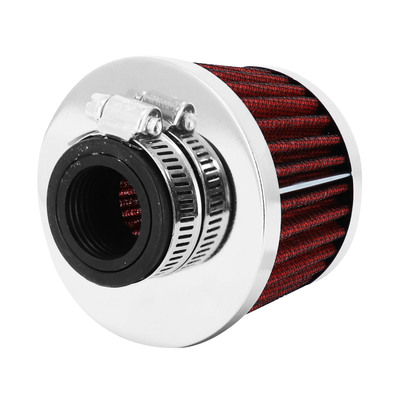 Filtre à air Replay Réacteur Chrome grille rouge fixation droite diam 35-28 - vue 2