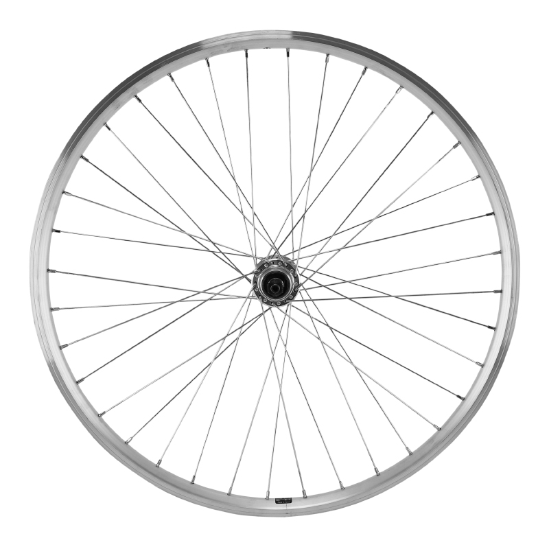 Roue VTT Velox 26" ER10 arrière argent moyeu alu roue libre 7-6V jante 19C - vue 2