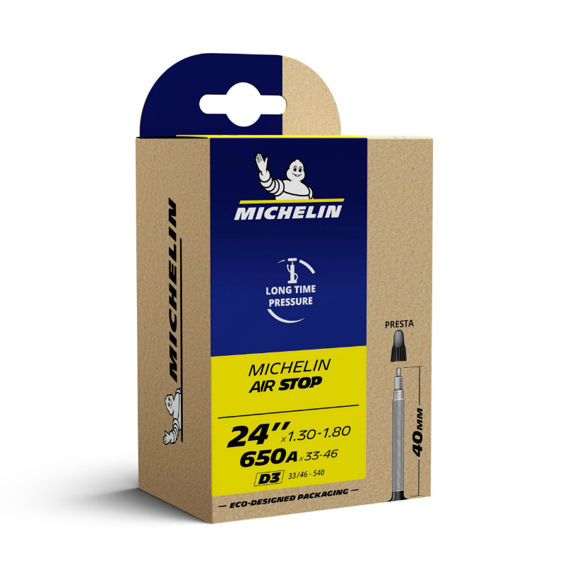 CHAMBRE A AIR VELO 24" x 1.30 A 1,80 MICHELIN D3 PRESTA VP 29MM 128G (33/46-540) (BOITE) - Remplace la référence S816000 - vue 2