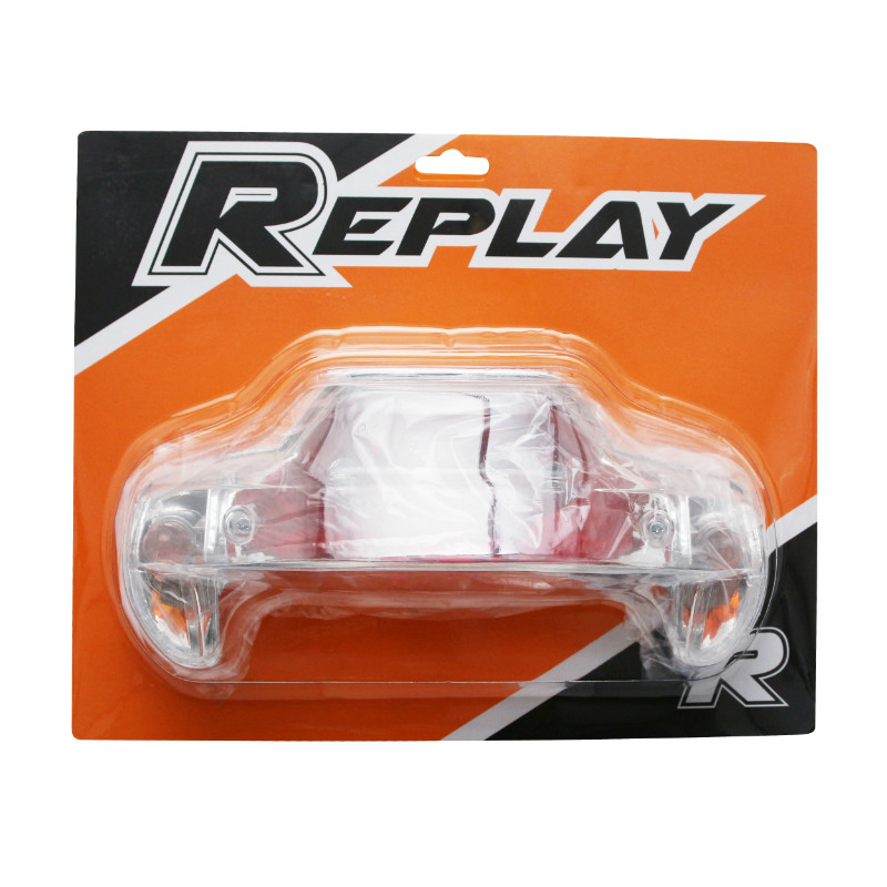 Feu arrière avec clignotants Replay MBK Booster 50 / Yamaha BWS 50 1999-2003 blanc adaptable - vue 2