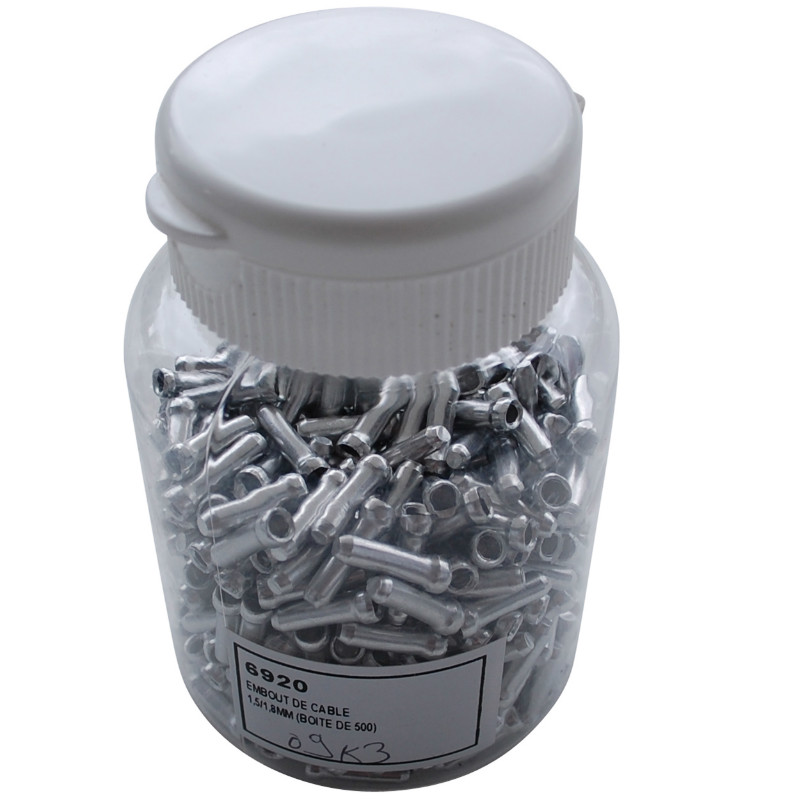 Embout de câble dérailleur 1,5-1,8 mm P2R Eco argent - Boîte de 500