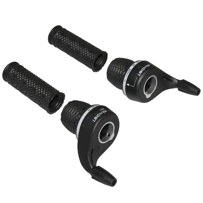 Manette VTT P2R indexée type Gripshift 7 vitesses avec revêtements (paire) - vue 2