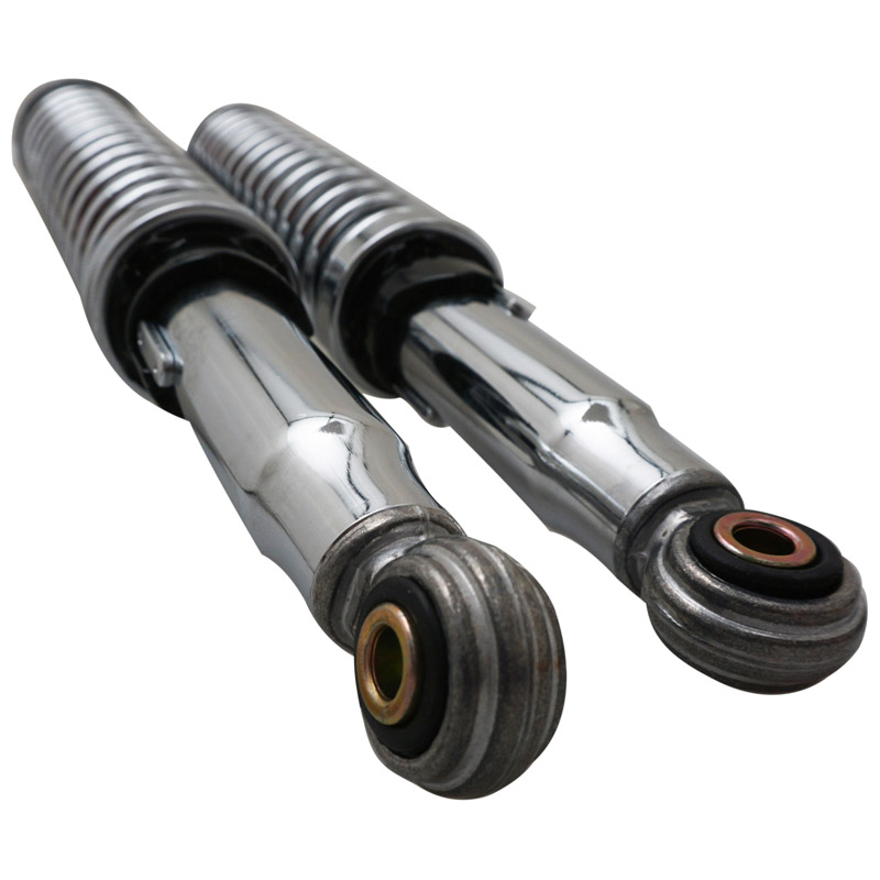 Amortisseur cyclo reglable chrome (entraxe 330MM) diametre fixation superieur 10MM et inferieur 8MM (paire) -selection P2R - vue 3