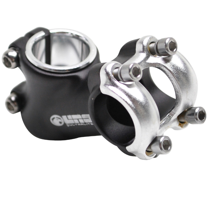 POTENCE ROUTE-VTT UNO ALU NOIR CAPOT ARGENT RELEVE 35° 25,4 L 60mm POUR POTENCE 1" ET 1" 1-8