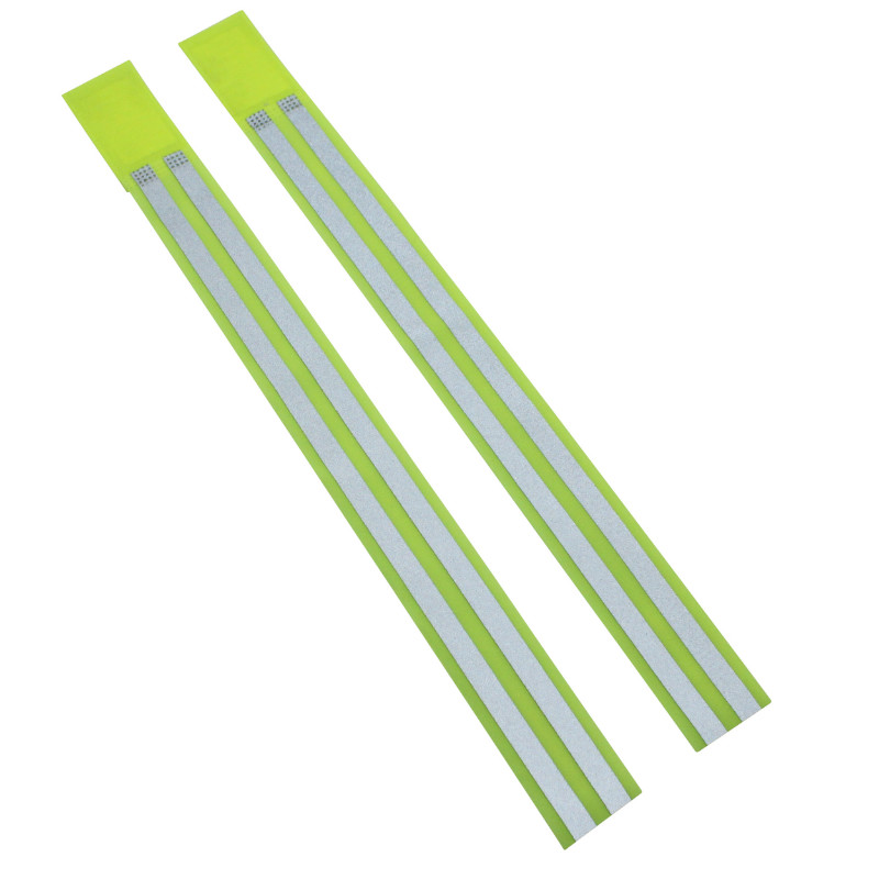 Brassard de sécurité P2R jaune réfléchissant à velcro L420x40mm (paire)