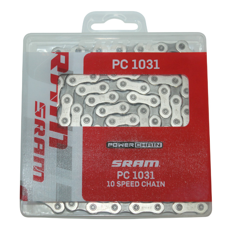 Chaîne vélo 10 vitesses SRAM PC-1031 gris-noir 114 maillons