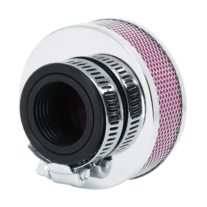 Filtre à air Replay cylindrique chrome diamètre 35-28 fixation droite - vue 2