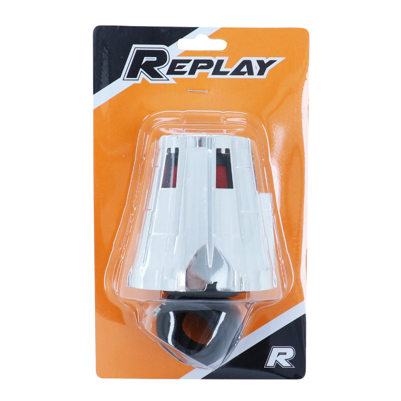 Filtre à air Replay E5 box chrome mousse rouge fixation coude 45° diam 35-28 - vue 3
