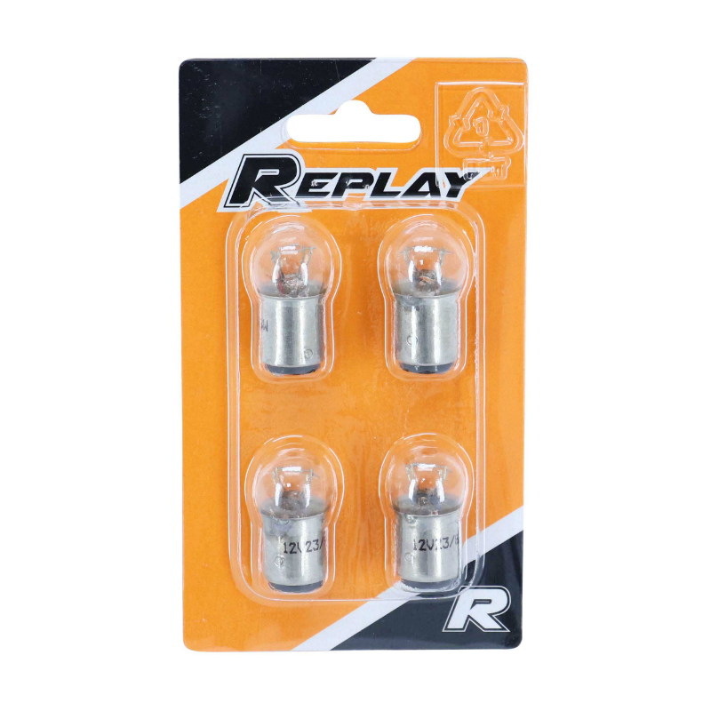 Ampoule P2R 12V 23-8W culot BAY15D P23-8W blanche feu arrière et stop (lot de 4) - vue 3