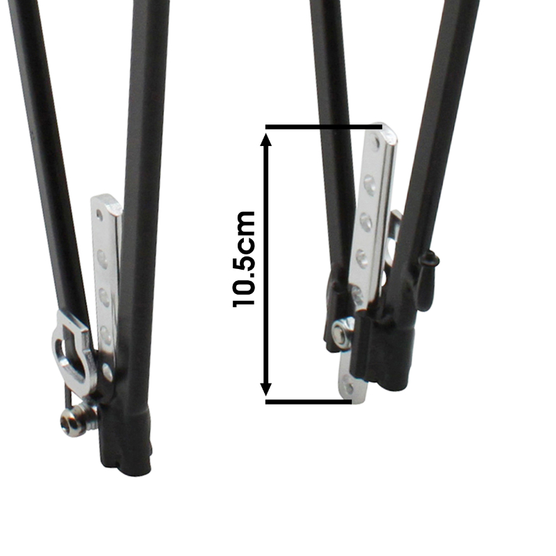 Porte-bagage vélo arrière à tringles P2R aluminium noir réglable 28"-26"-24" - vue 3