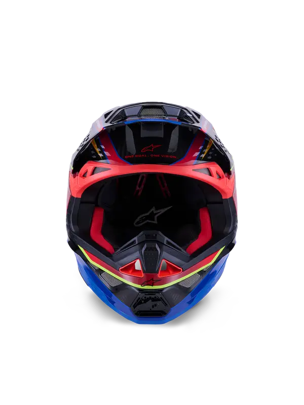 Casque ALPINESTARS S-M10 Era Bleu/Rouge/Jaune - vue 2