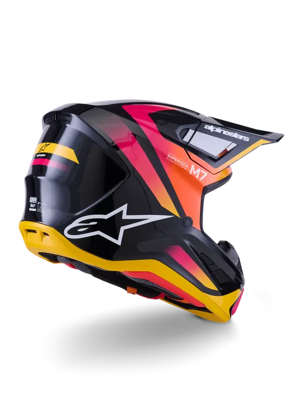 Casque ALPINESTARS SM7 Rise noir/jaune/rose taille M - vue 2
