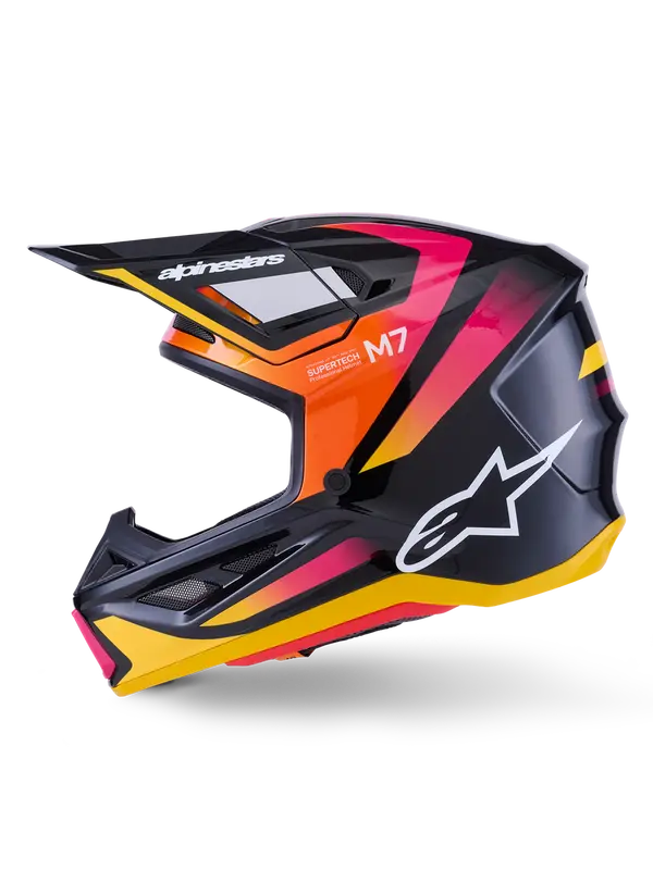 Casque ALPINESTARS SM7 Rise noir/jaune/rose taille M - vue 7