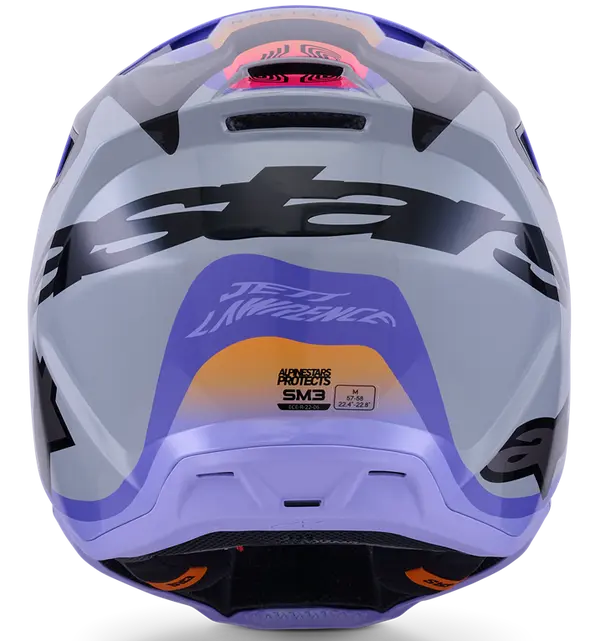 Casque Alpinestars SM3 Jettson Gris/Mauve/Bleu - vue 6
