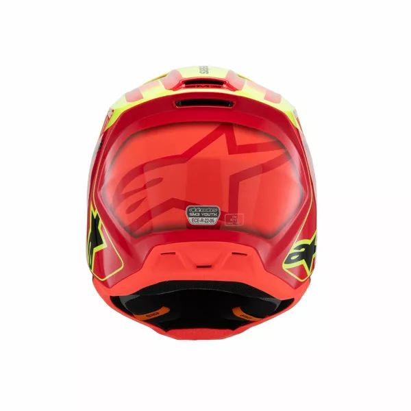 Casque ALPINESTARS YTH SM3 Fray rouge/jaune/noir - vue 5