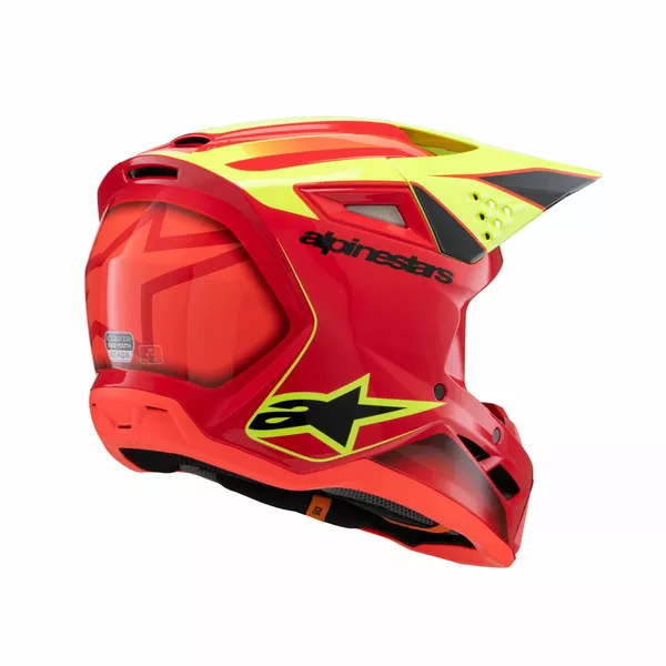 Casque ALPINESTARS YTH SM3 Fray rouge/jaune/noir - vue 7