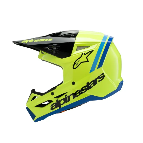 Casque Alpinestars Youth SM3 Radium Jaune/Noir/Bleu - vue 2