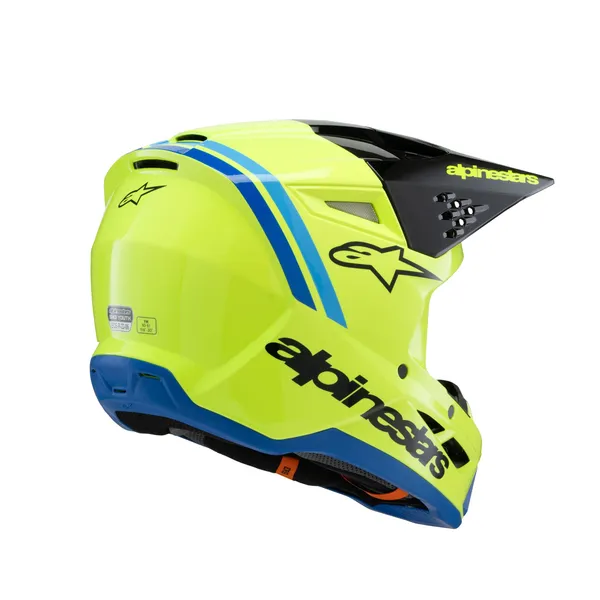 Casque Alpinestars Youth SM3 Radium Jaune/Noir/Bleu - vue 7