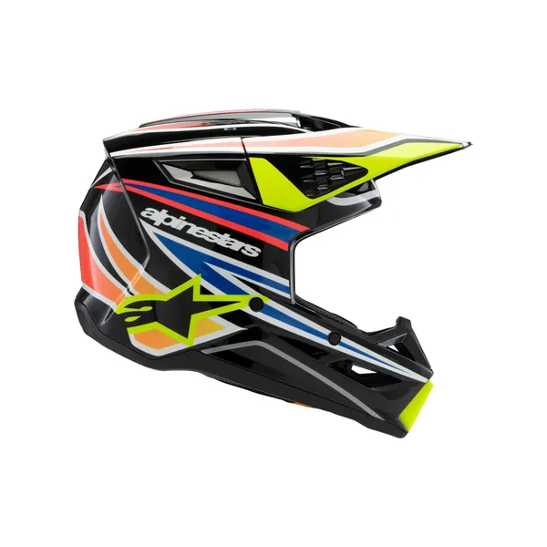 Casque intégral Alpinestars YTH SM3 Wurx noir/jaune/bleu - vue 4