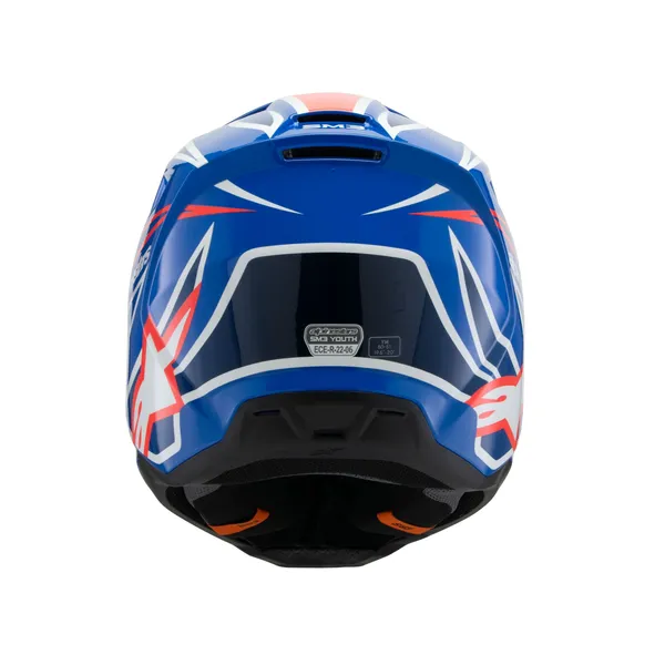 Casque ALPINESTARS YTH SM3 Wurx Bleu/Rouge/Blanc - vue 3