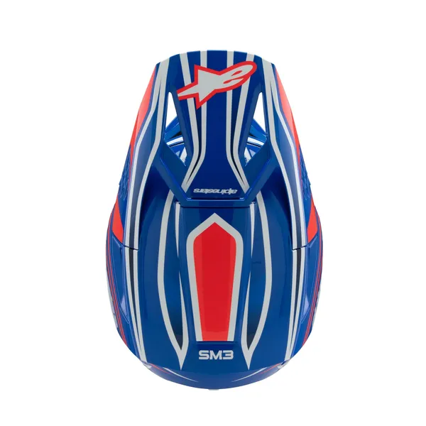 Casque ALPINESTARS YTH SM3 Wurx Bleu/Rouge/Blanc - vue 4