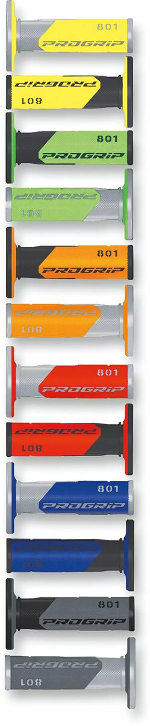 Revêtement de Poignée ProGrip 801 Noir/Bleu Closed End 115 mm (la paire) - vue 5