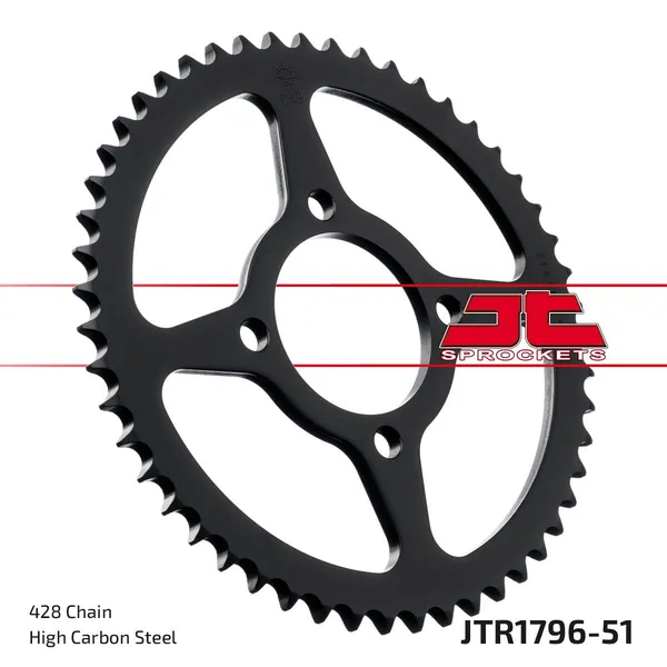 Couronne JT Sprockets 51Z PAS 428 Diamètre intérieur 064 - vue 2