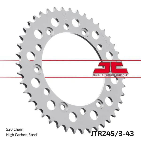 Couronne JT Sprockets 43Z pas 520 diamètre intérieur 130 - vue 2