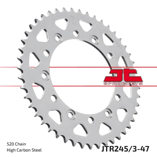 Couronne JT Sprockets 47Z PAS 520 Diamètre Intérieur 130 Entraxe Fixation - vue 2
