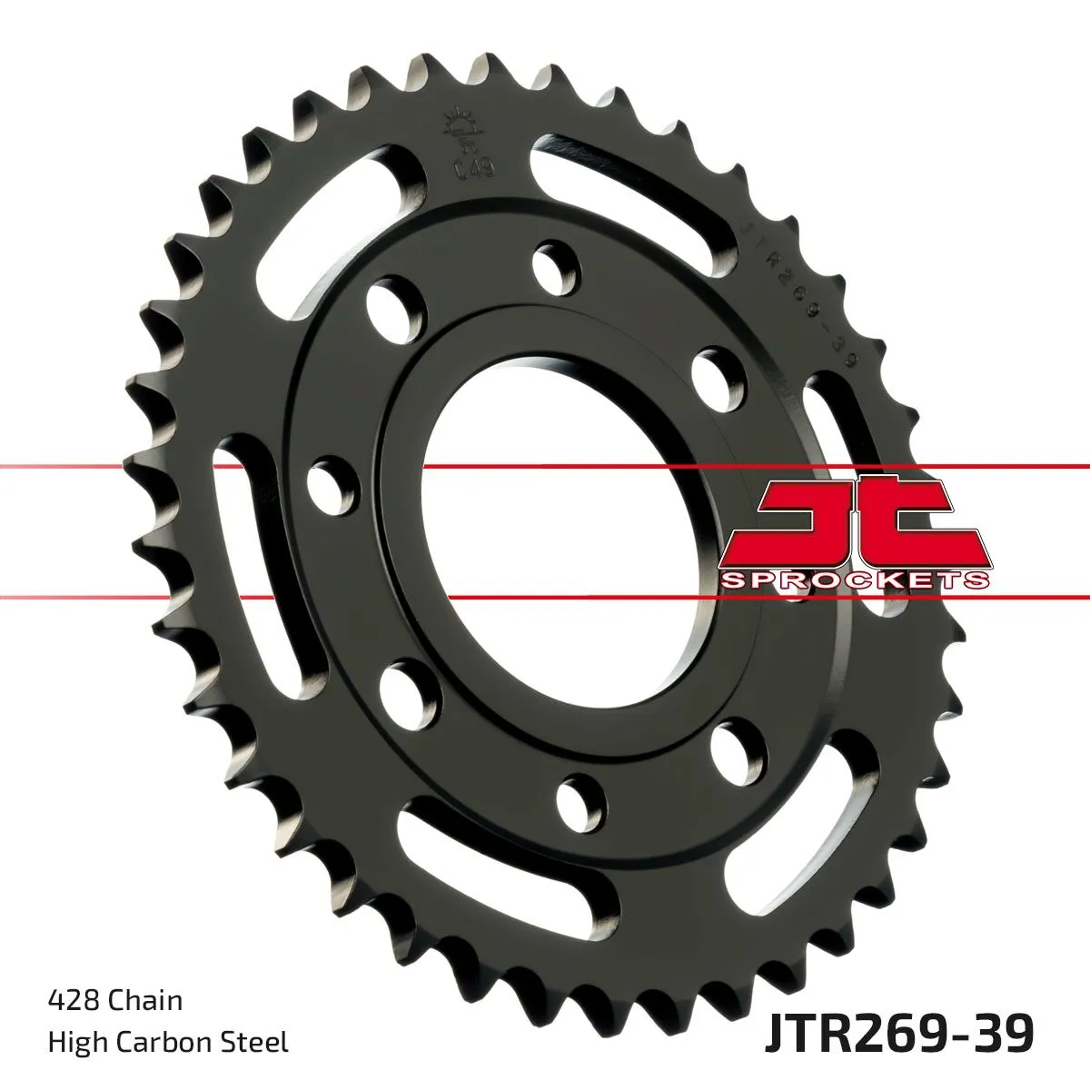 Couronne JT Sprockets 39Z PAS 428 Diamètre Intérieur 058 Entraxe Fixation - vue 2