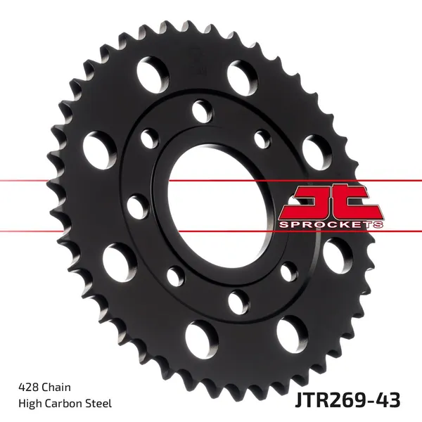 Couronne JT Sprockets 43Z PAS 428 Diamètre intérieur 058 Entraxe fixation - vue 2