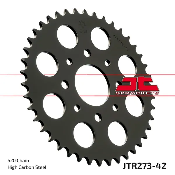 Couronne JT Sprockets 42Z PAS 520 Diamètre Intérieur 058 Entraxe Fixation - vue 2