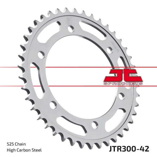 Couronne JT Sprockets 42Z PAS 525 Diamètre Intérieur 130 Entraxe Fixation - vue 3