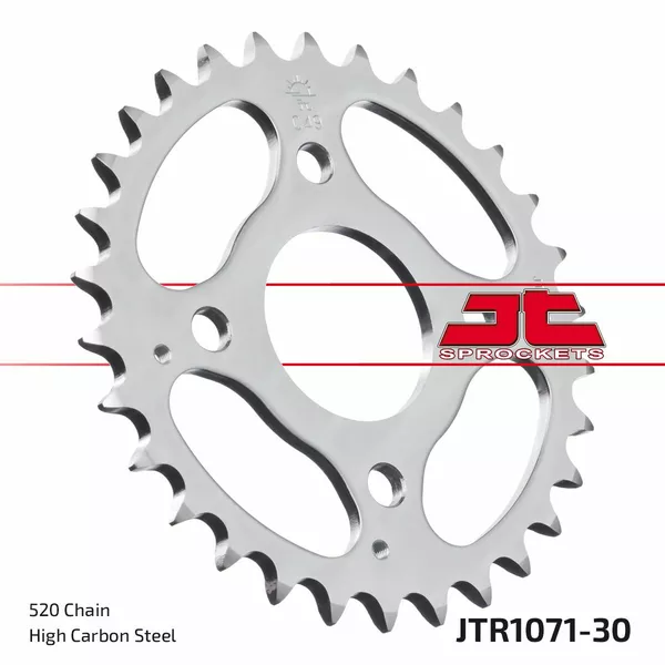 Couronne JT Sprockets 30Z PAS 520 Diamètre Intérieur 052 Entraxe Fixation - vue 2