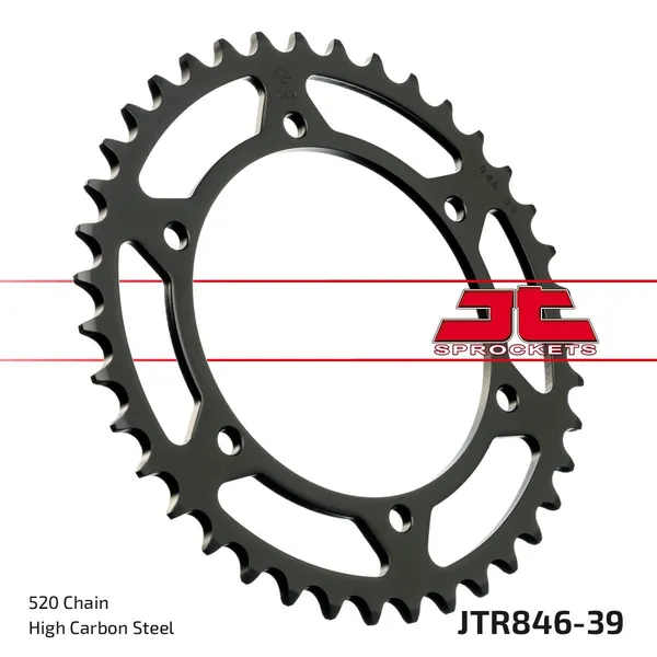 Couronne JT Sprockets 39Z PAS 520 Diamètre Intérieur 120 Entraxe Fixation - vue 2