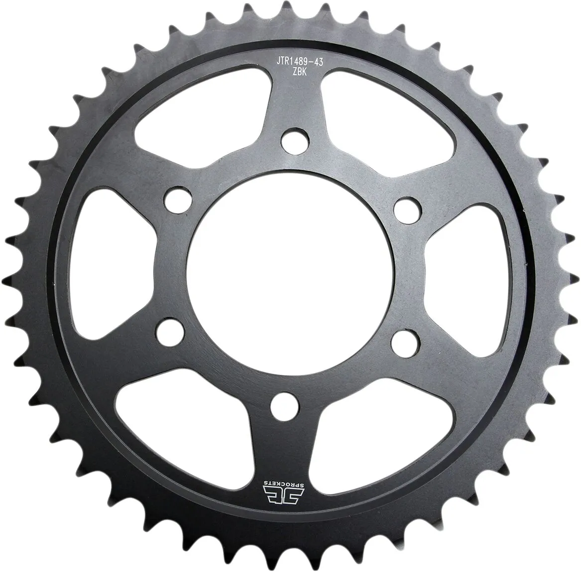 Couronne JT Sprockets 43Z PAS 525 Noir Diamètre Intérieur 080 Entraxe Fixation - vue 2