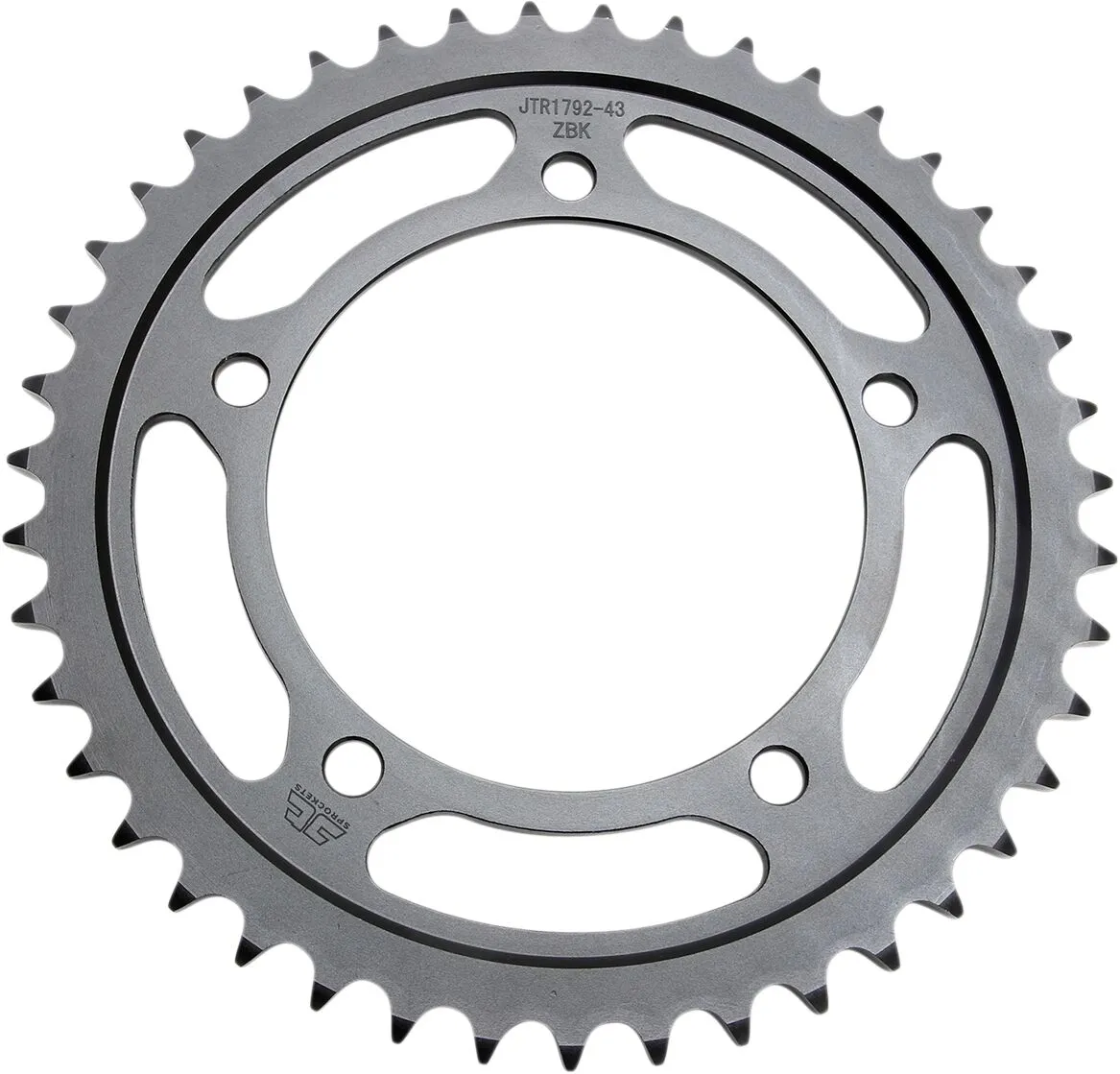 Couronne JT Sprockets 43Z PAS 525 Noir Diamètre Intérieur 120 Entraxe Fixation - vue 2