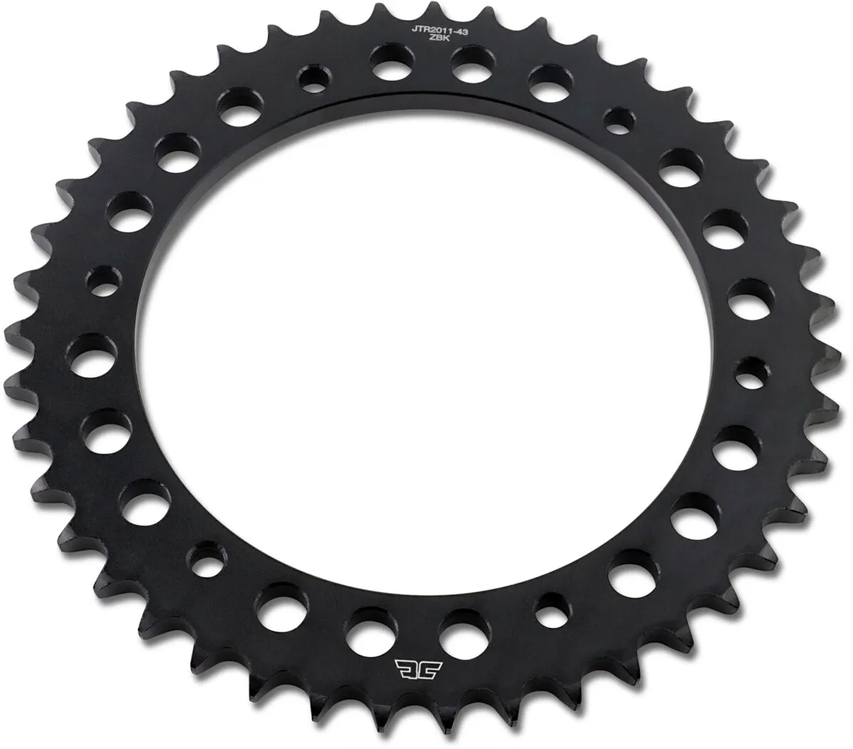 Couronne JT Sprockets 43Z PAS 530 Noir Diamètre Intérieur 155 Entraxe Fixation - vue 3