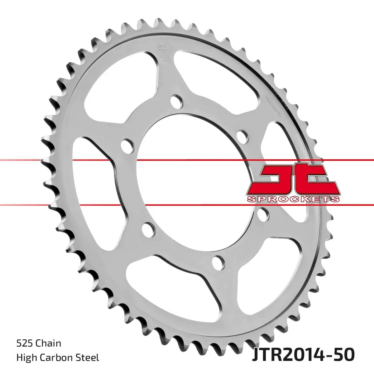 Couronne JT Sprockets 50Z PAS 525 Noir Diamètre Intérieur 106 Entraxe Fixation - vue 3
